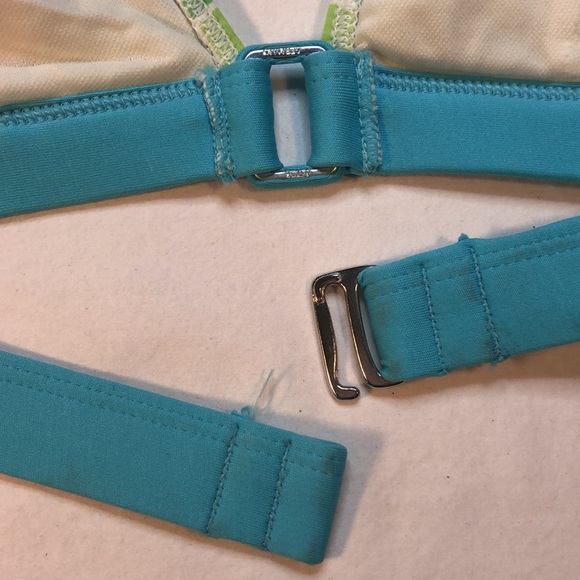 La Blanca, Halter Style, Bright Multi-Colored, Striped, Bikini - Picture 7 of 10